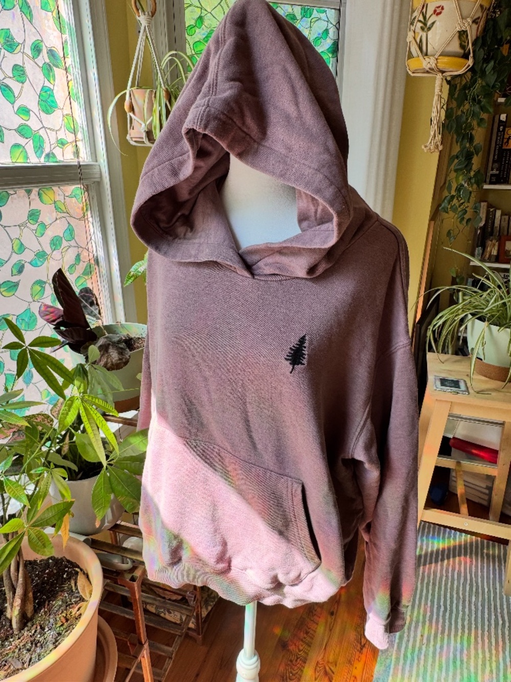 tentree Organic Cotton Mauve Hoodie Tree Logo Sweatshirt